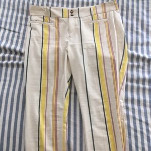 Anthropologie Essential Slim Trousers Striped NWOT